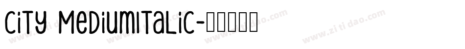 City MediumItalic字体转换
